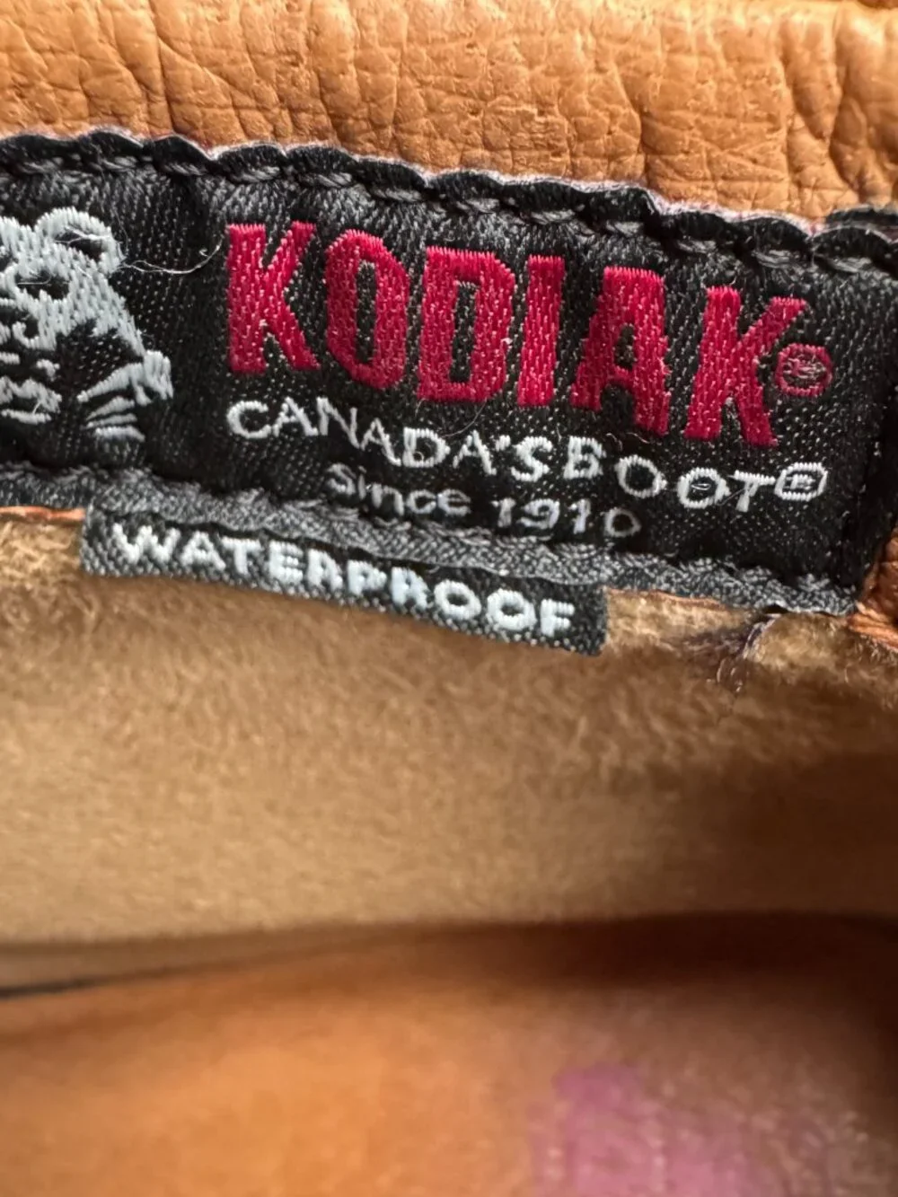 Kodiak Camel Color Waterproof Leather Lace Up Boots in Women's 9 - Picture 7 of 11